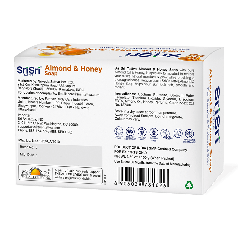 Sri Sri Tattva Cosmetics Almond Honey Soap