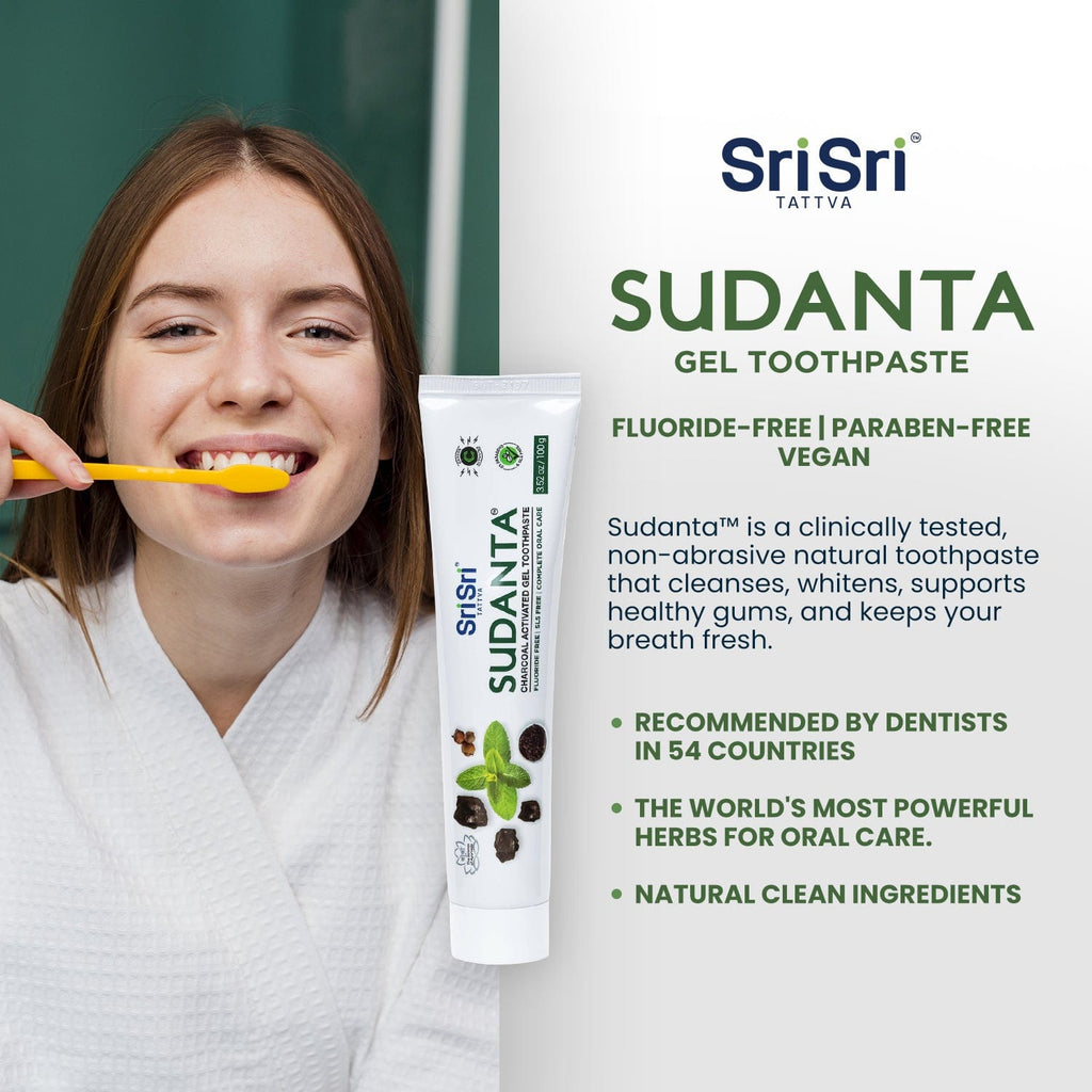 Sri Sri Tattva Cosmetics Sudanta Charcoal Toothpaste - Ayurvedic Oral Care