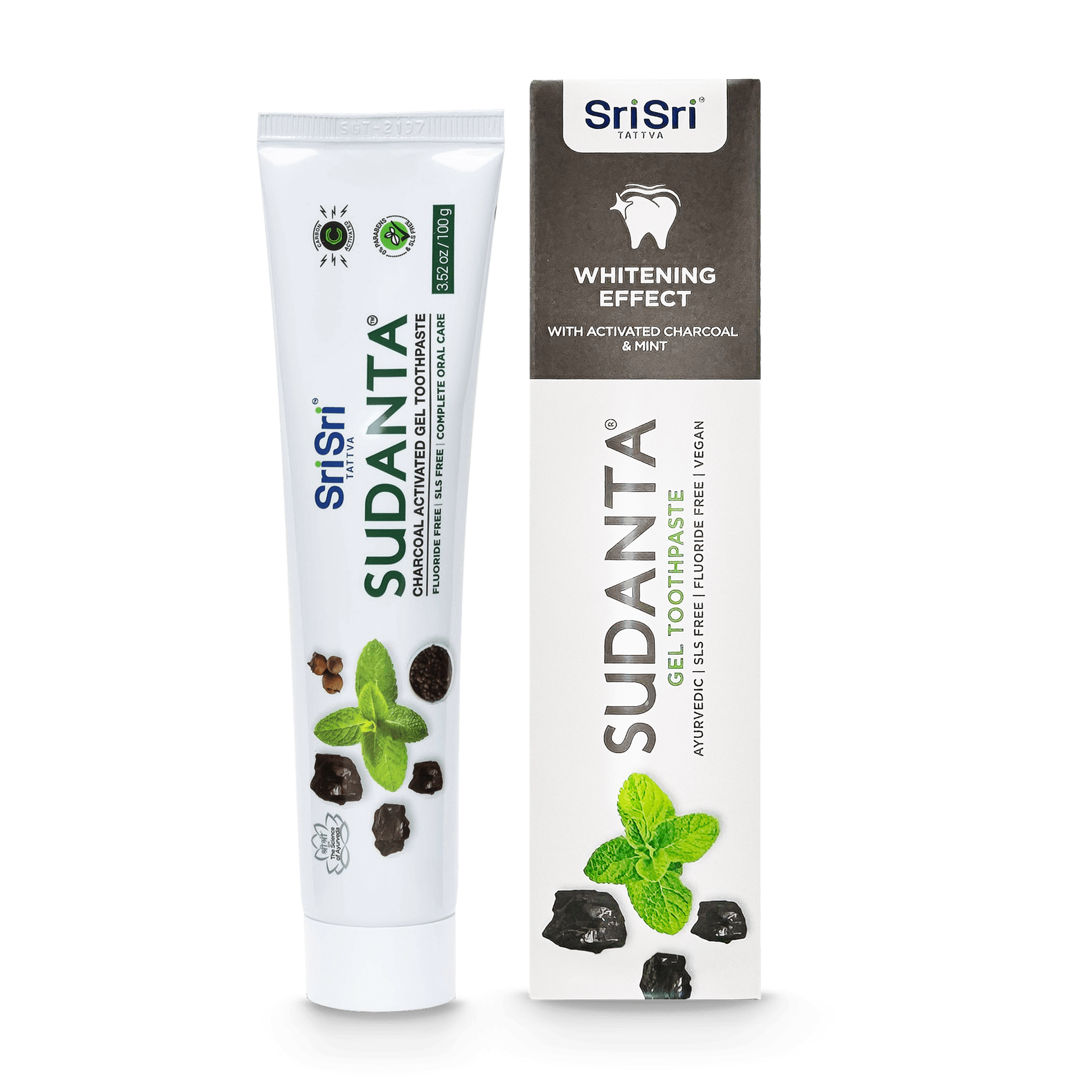 Sri Sri Tattva Cosmetics Sudanta Charcoal Toothpaste - Ayurvedic Oral Care