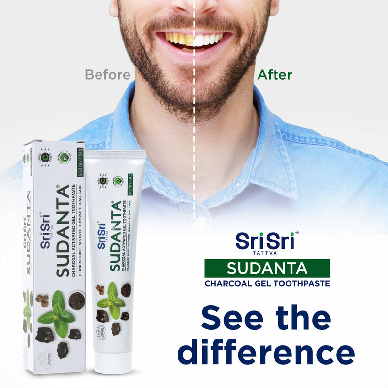 Sri Sri Tattva Cosmetics Sudanta Toothpaste Charcoal Gel