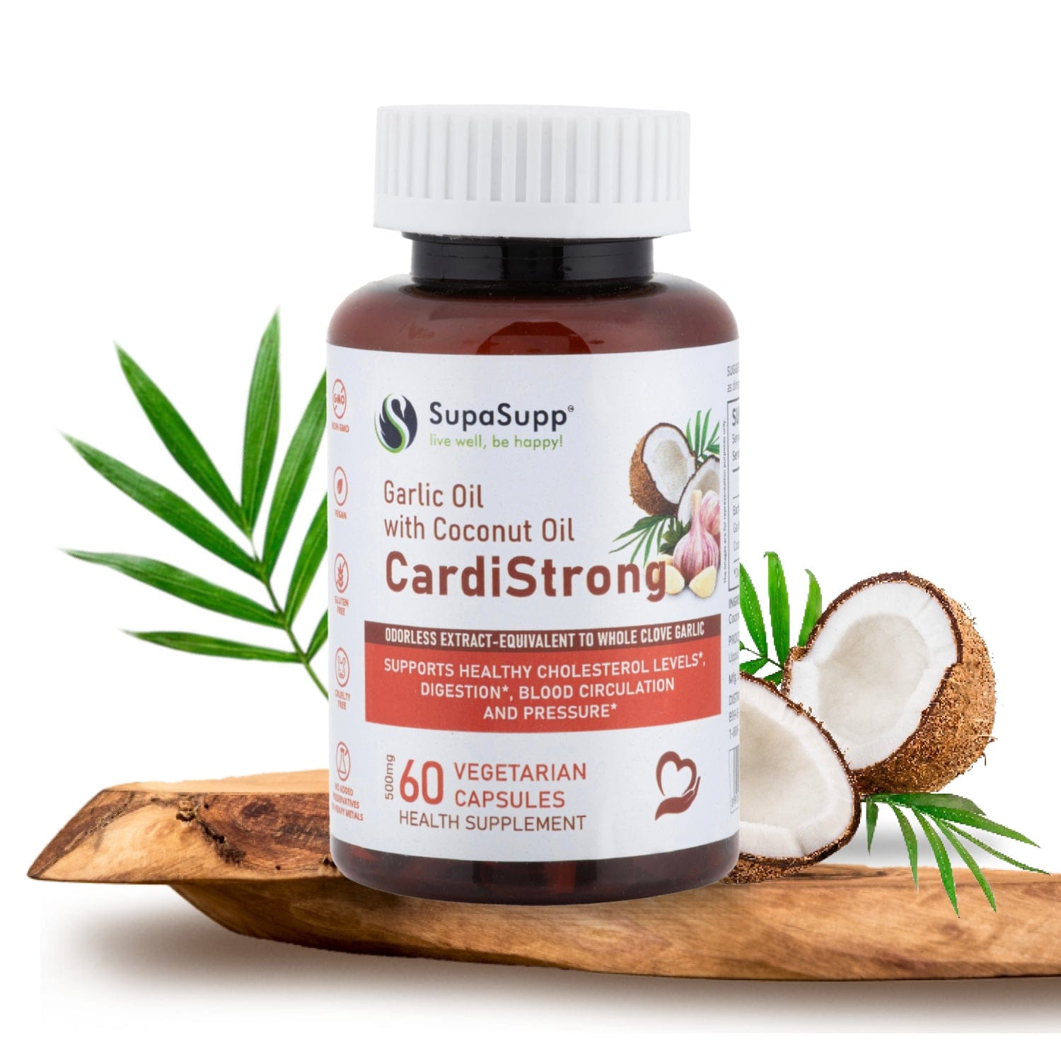 Sri Sri Tattva Herbs CardiStrong Garlic & Coconut Oil Capsules