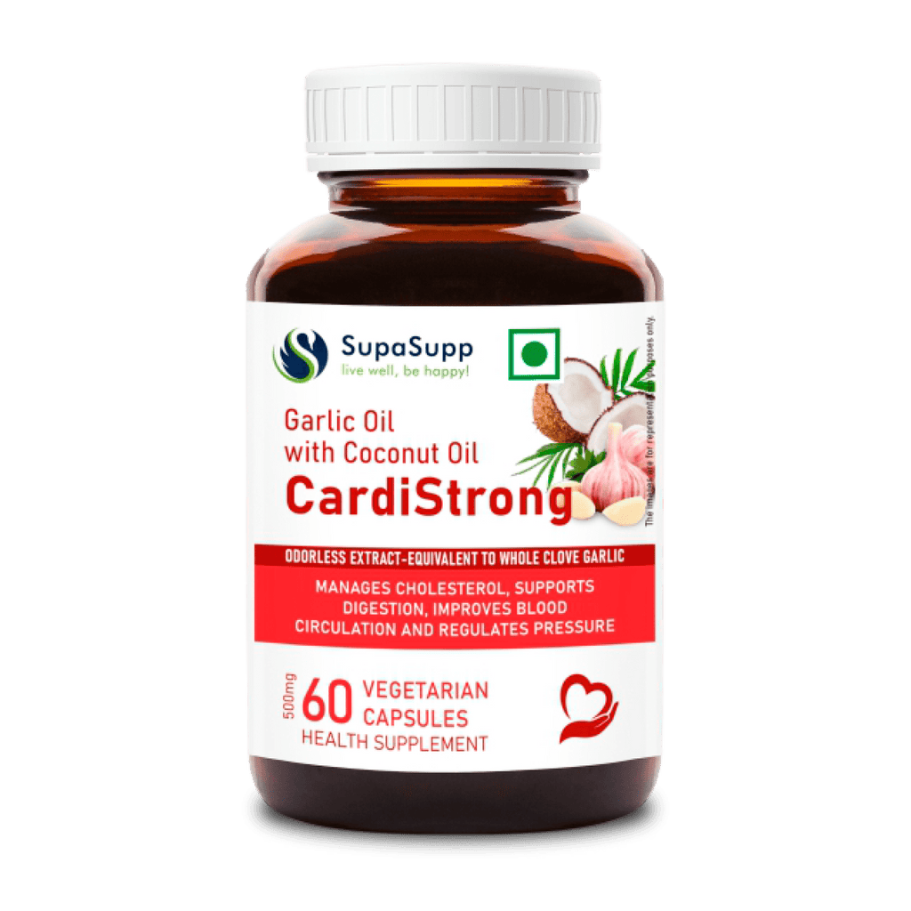 Sri Sri Tattva Herbs CardiStrong Garlic & Coconut Oil Capsules