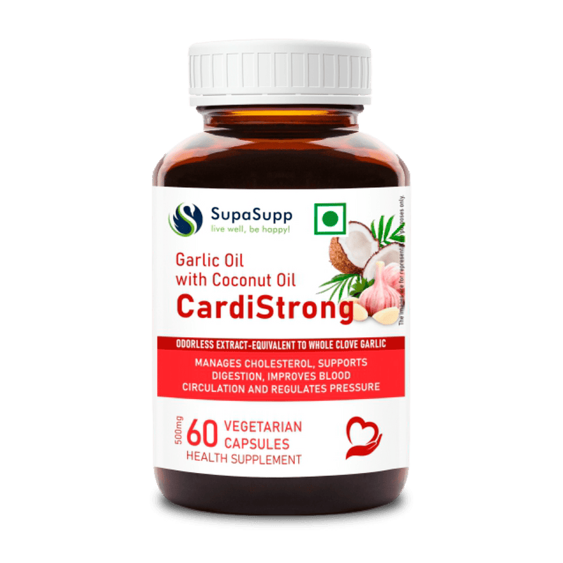 Sri Sri Tattva Herbs CardiStrong Garlic & Coconut Oil Capsules