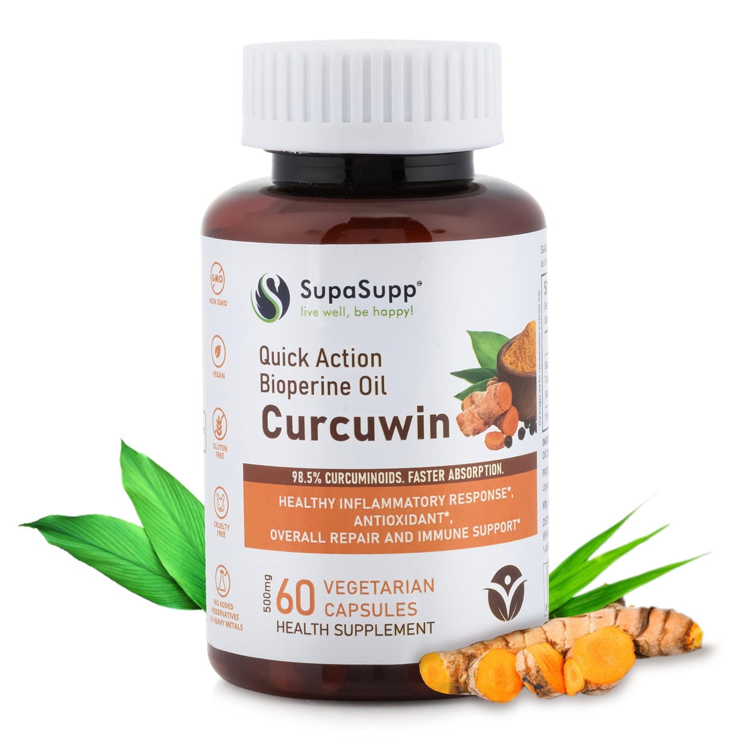 Sri Sri Tattva Herbs Curcuwin Bioperine Oil Capsules
