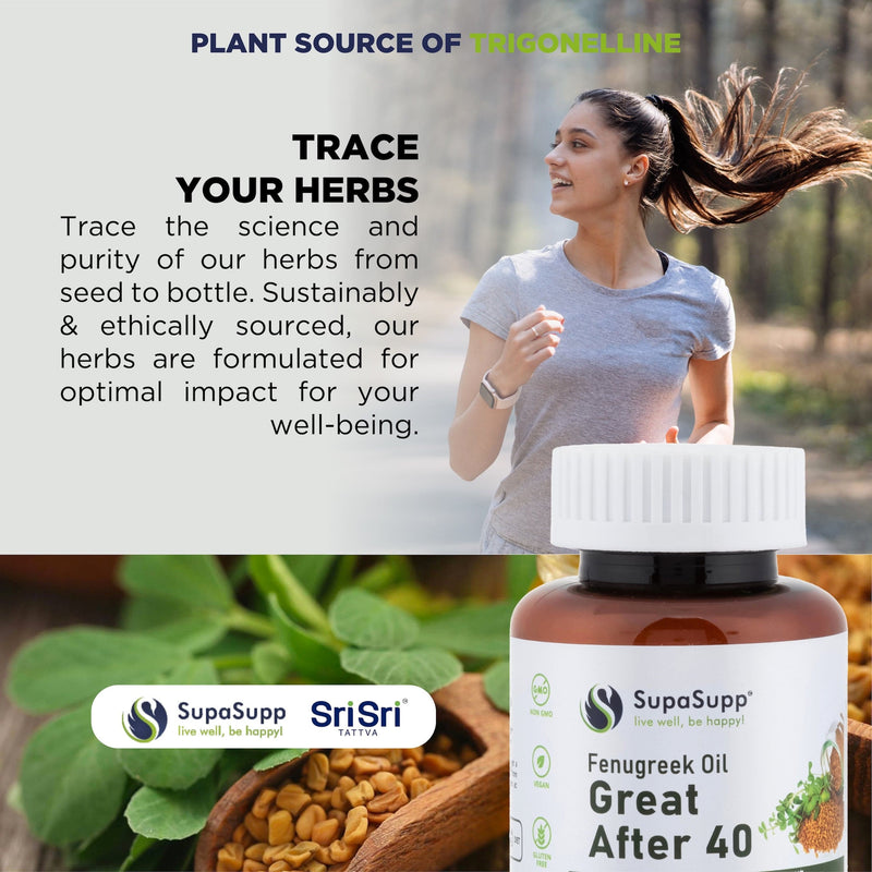 Sri Sri Tattva Herbs Great After 40 Fenugreek Oil Capsules