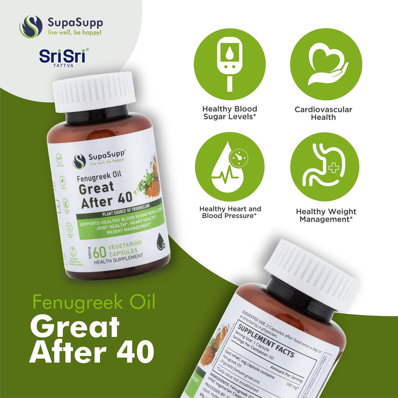 Sri Sri Tattva Herbs Great After 40 Fenugreek Oil Capsules