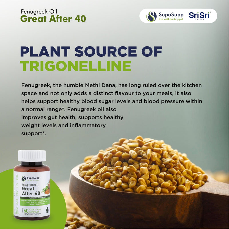 Sri Sri Tattva Herbs Great After 40 Fenugreek Oil Capsules