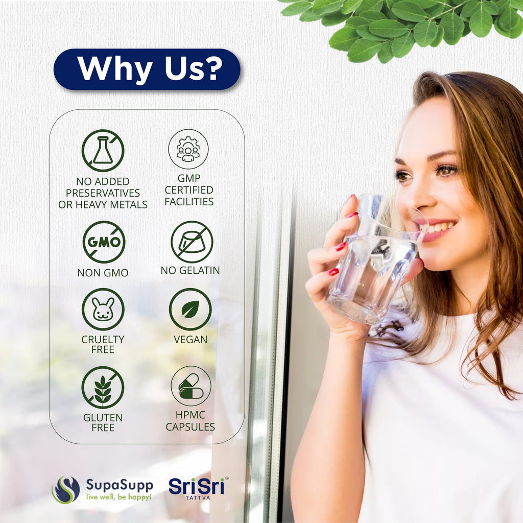 Sri Sri Tattva Herbs Moringa Oil Capsules Super Food Extract