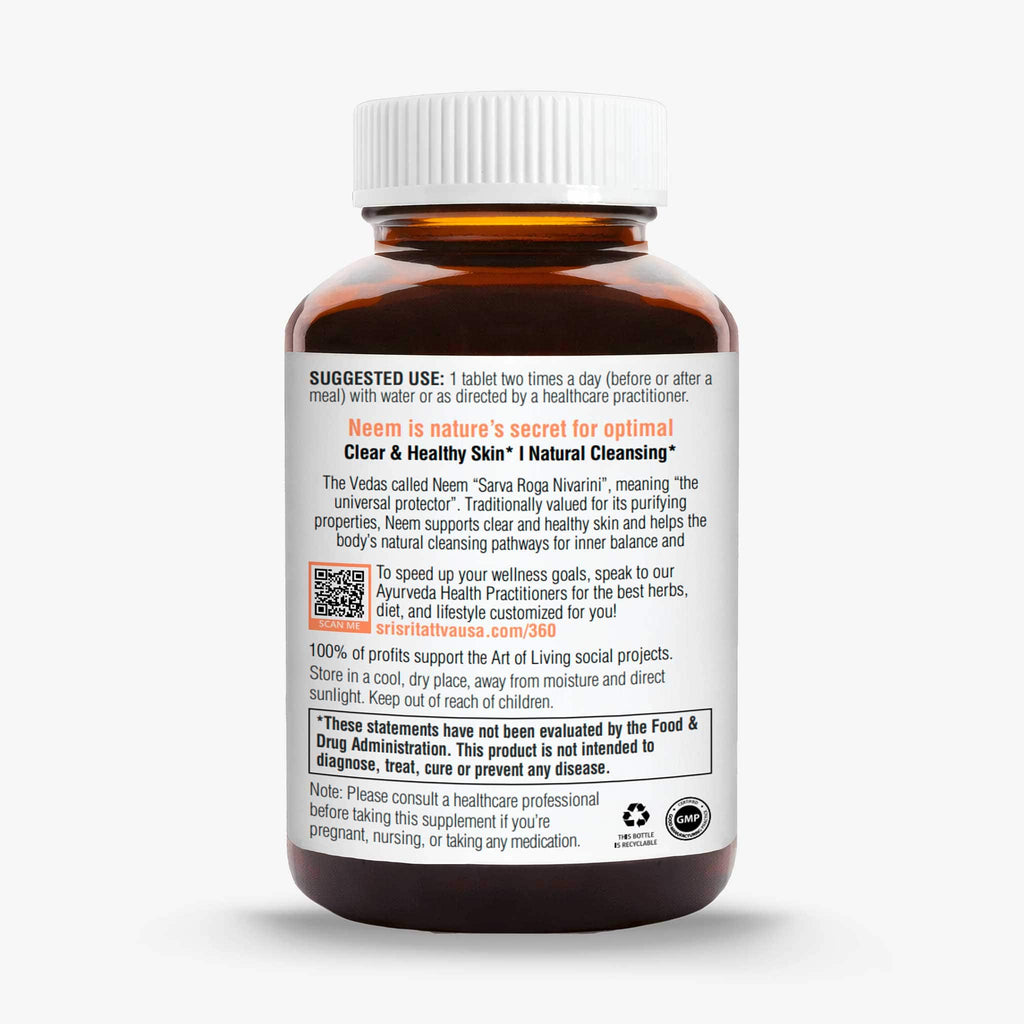 Sri Sri Tattva Herbs Neem – Skin, Detox & Liver Support
