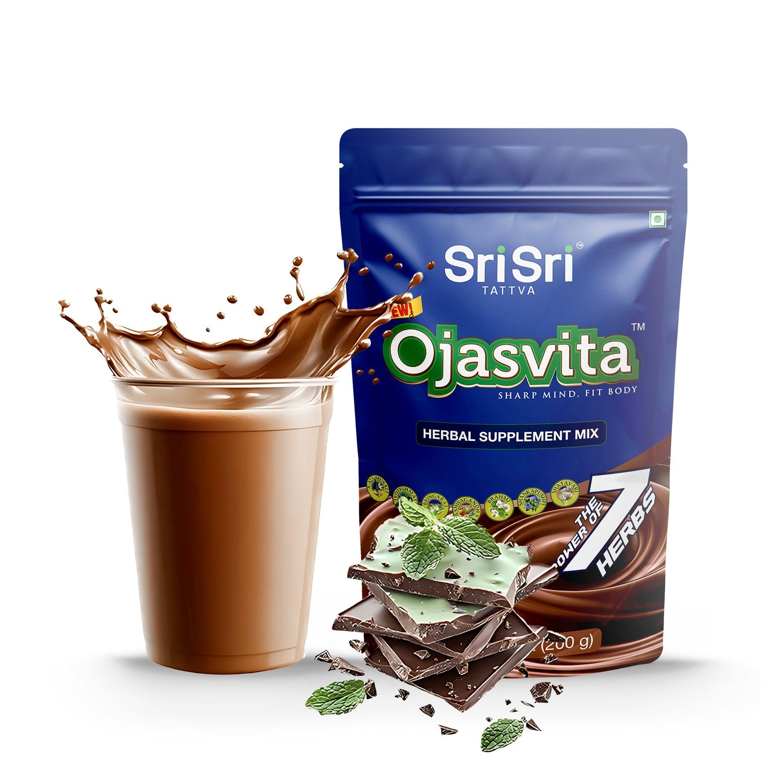 Sri Sri Tattva Herbs Ojasvita Herbal Health Drink - Chocolate