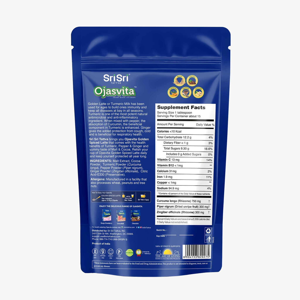 Sri Sri Tattva Herbs Ojasvita Herbal Health Drink - Golden Spiced Latte