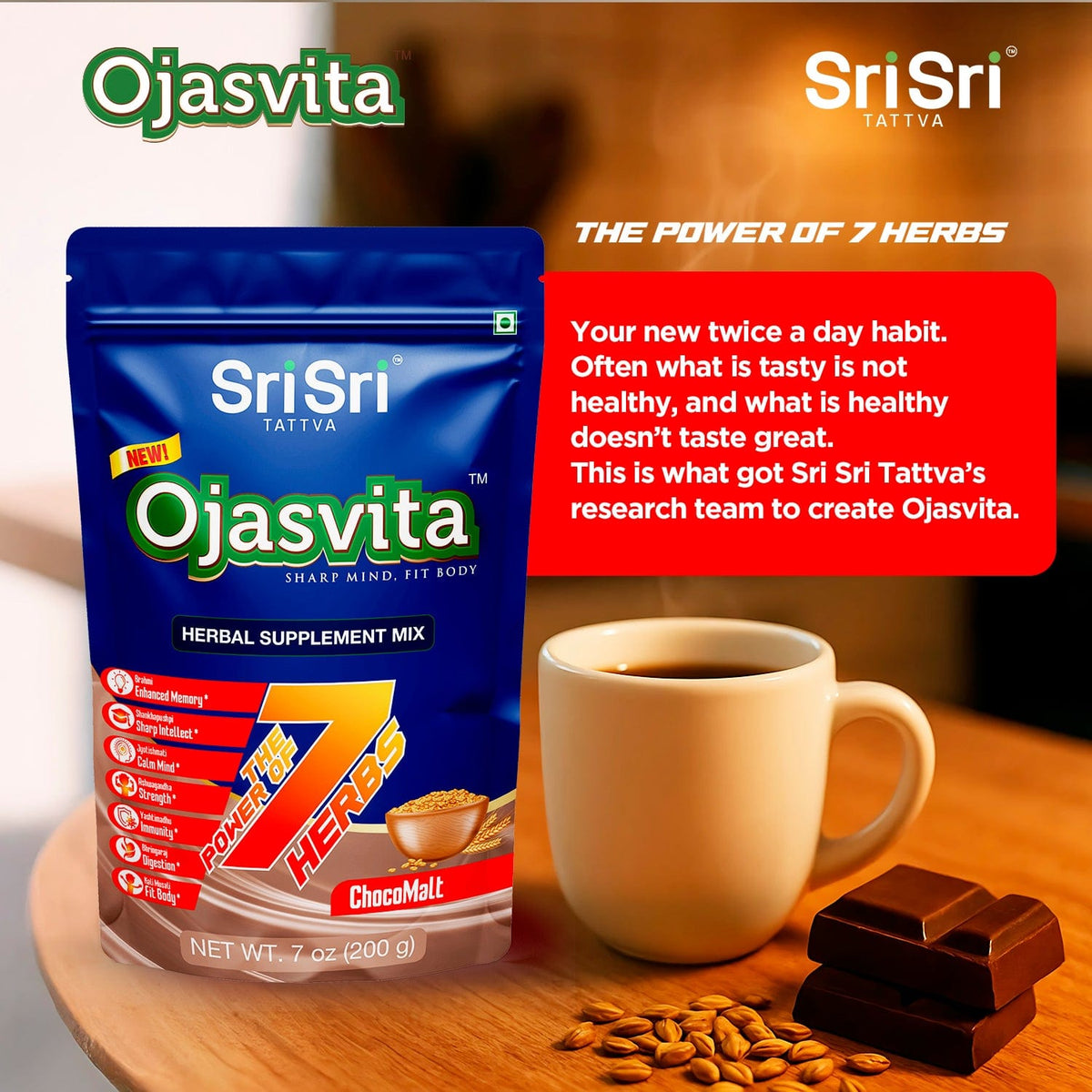 Ojasvita Herbal Health Drink — Malt