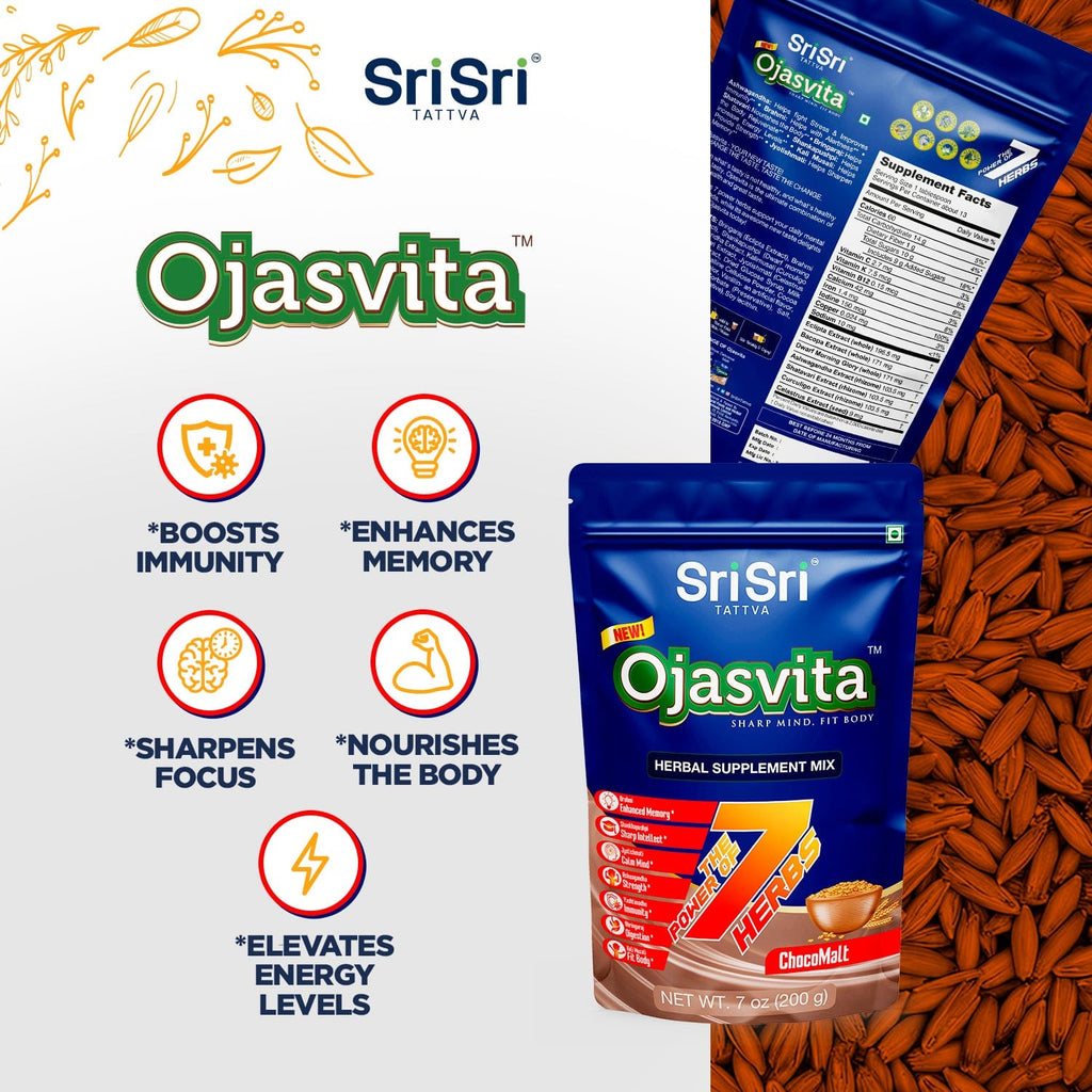 Sri Sri Tattva Herbs Ojasvita Herbal Health Drink - Malt