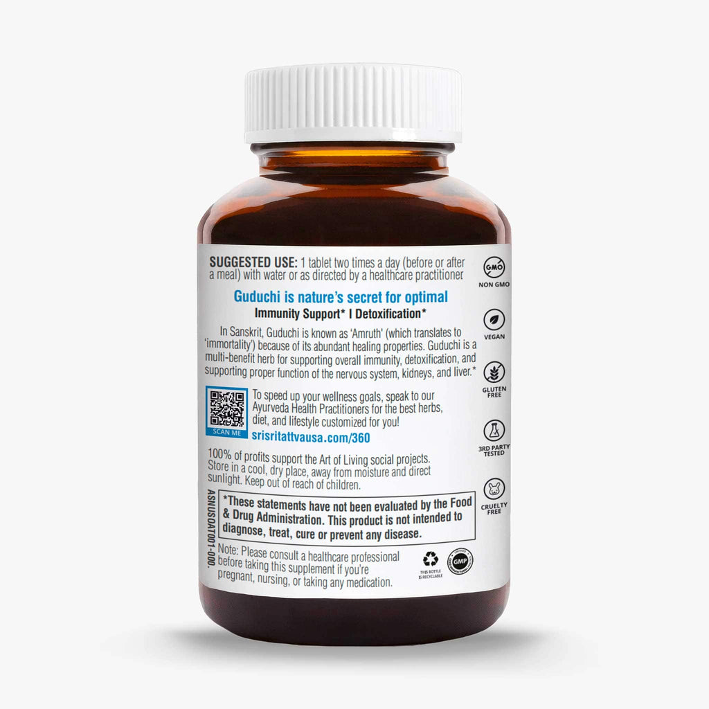 Sri Sri Tattva Herbs Regular 60 Amruth (Guduchi/Giloy) - Immunity Support