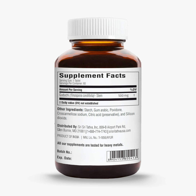 Sri Sri Tattva Herbs Regular 60 Amruth (Guduchi/Giloy) - Immunity Support