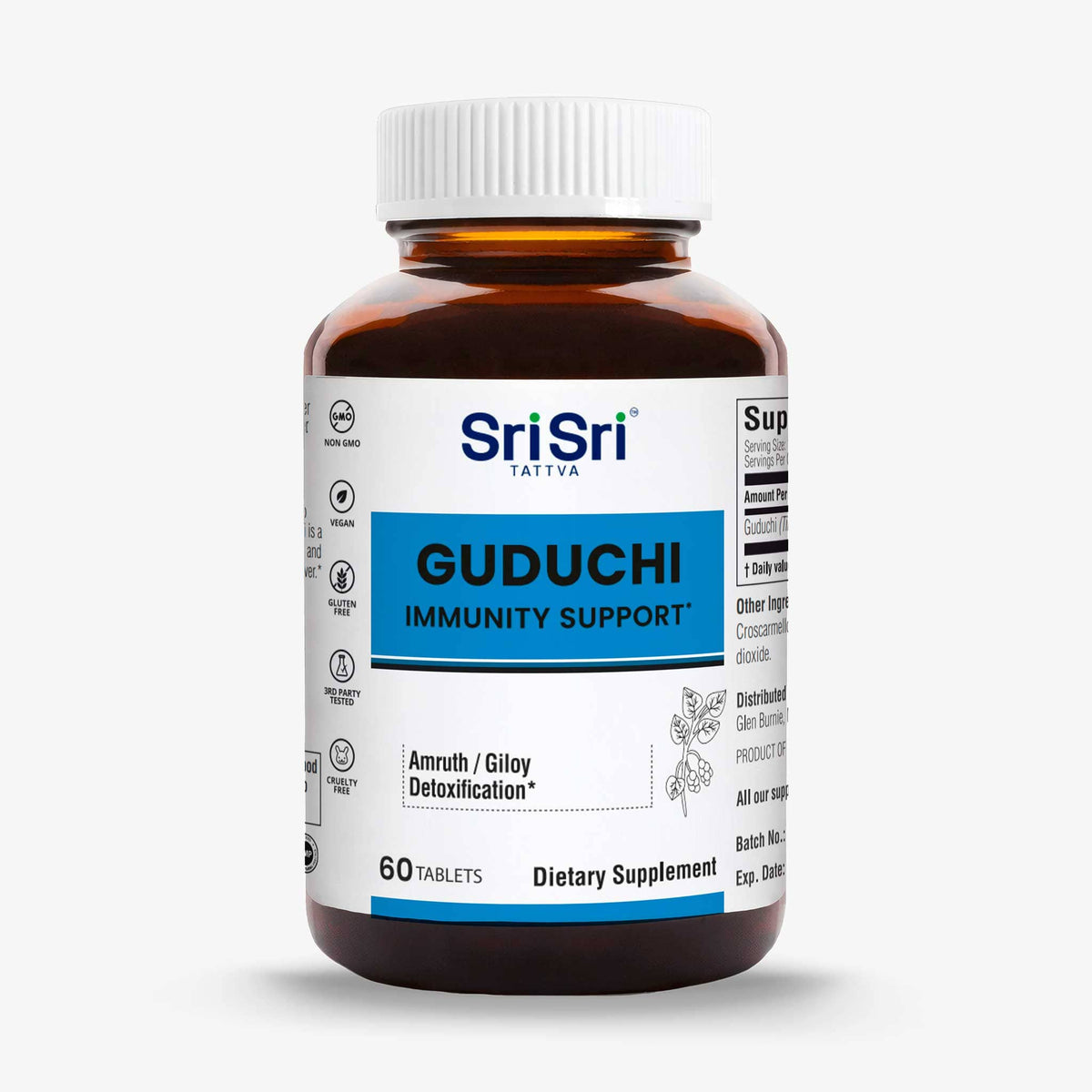 Sri Sri Tattva Herbs Regular 60 Amruth (Guduchi/Giloy) - Immunity Support
