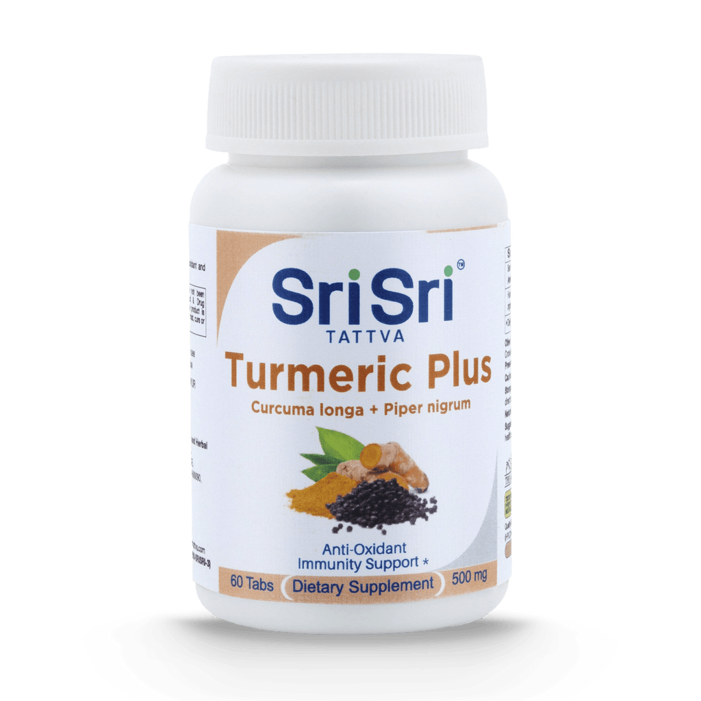 Sri Sri Tattva Herbs Turmeric Plus (Curcumin + Black Pepper) - Pain & Immunity Support