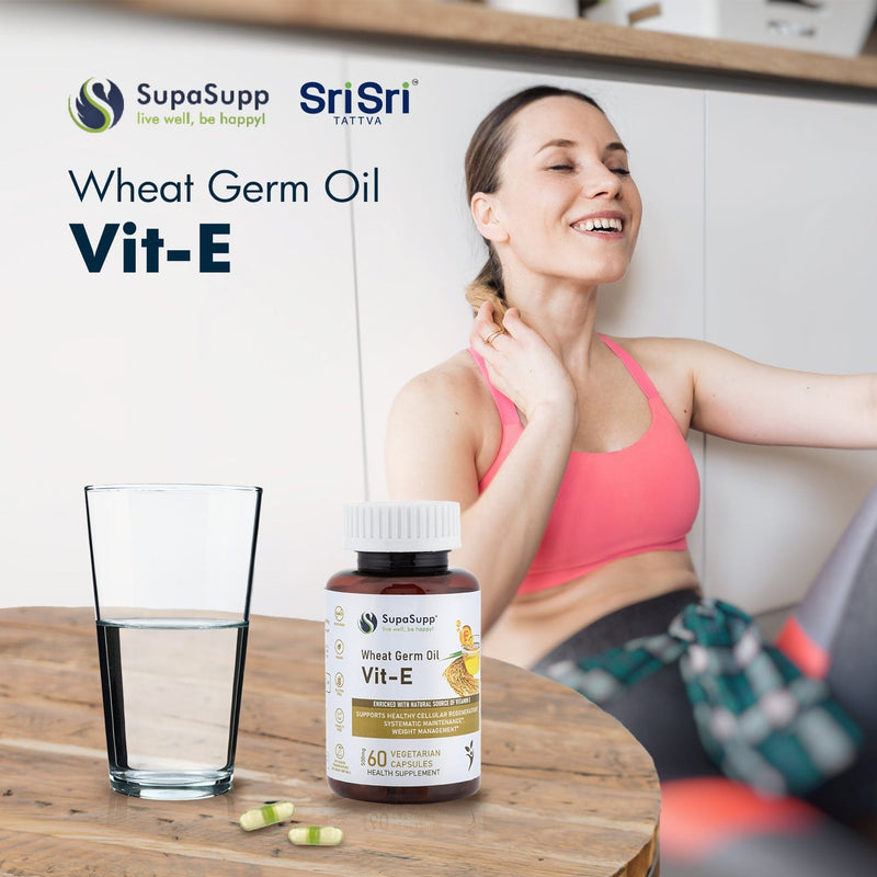 Sri Sri Tattva Herbs Vitamin E- Wheat Germ Oil Capsules
