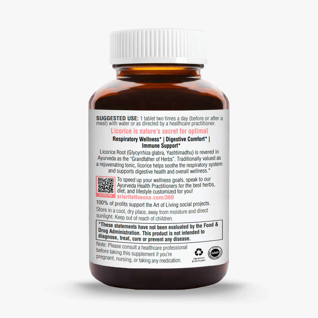 Sri Sri Tattva Herbs Yashtimadhu (Licorice) - Mind & Digestion