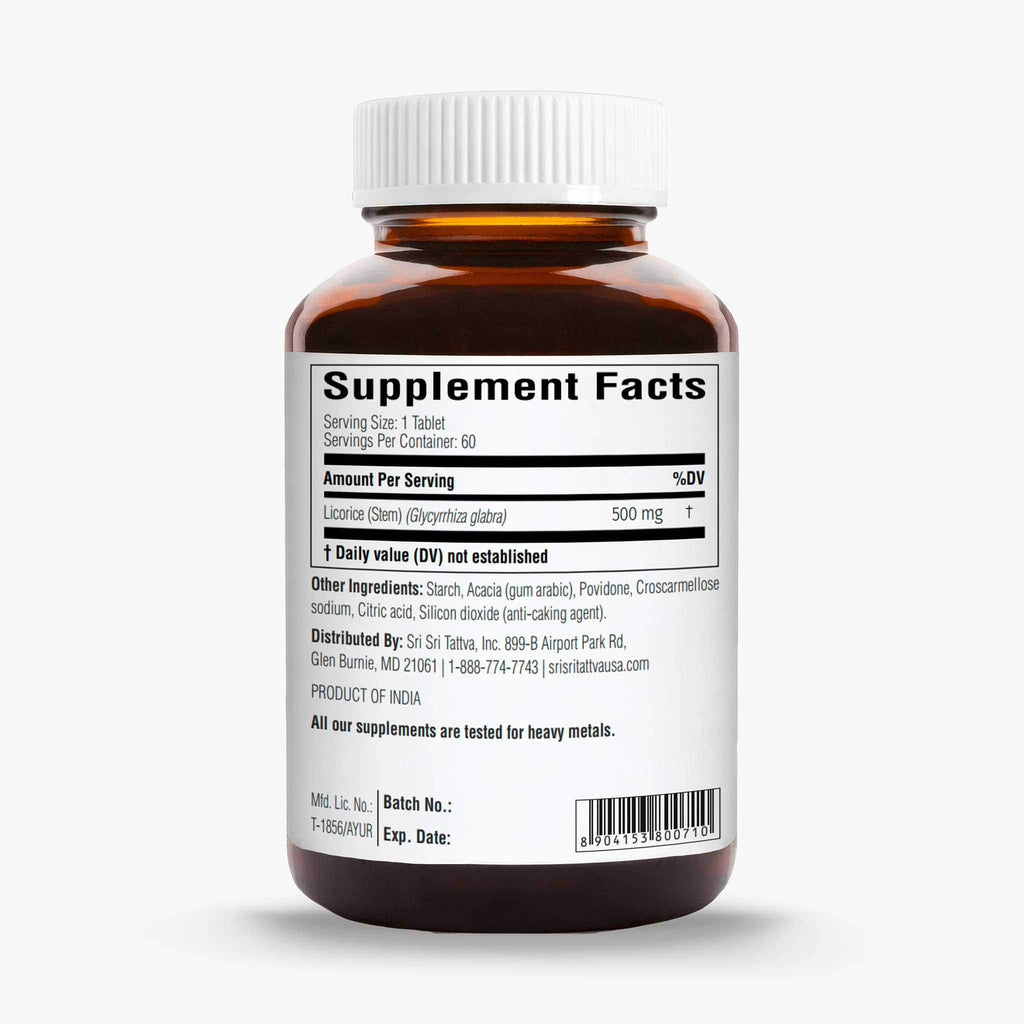 Sri Sri Tattva Herbs Yashtimadhu (Licorice) - Mind & Digestion