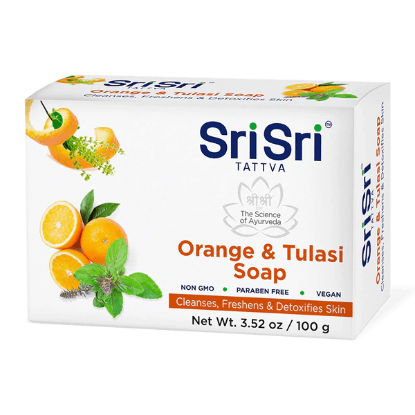 Sri Sri Tattva Orange and Tulasi Soap Navratri Special Gift Box