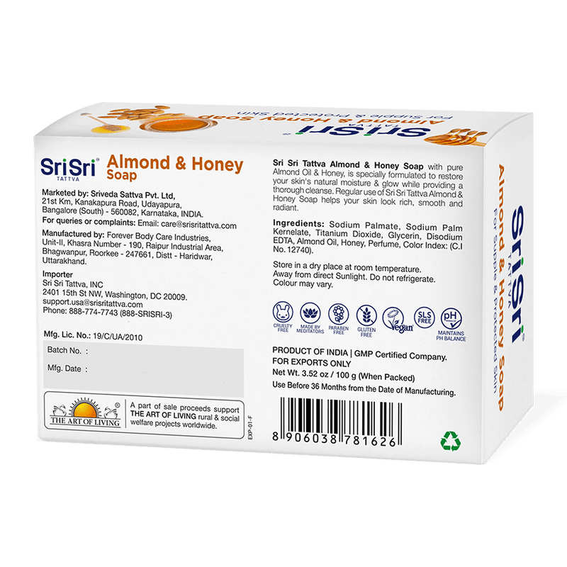 Sri Sri Tattva Cosmetics Almond Honey Soap