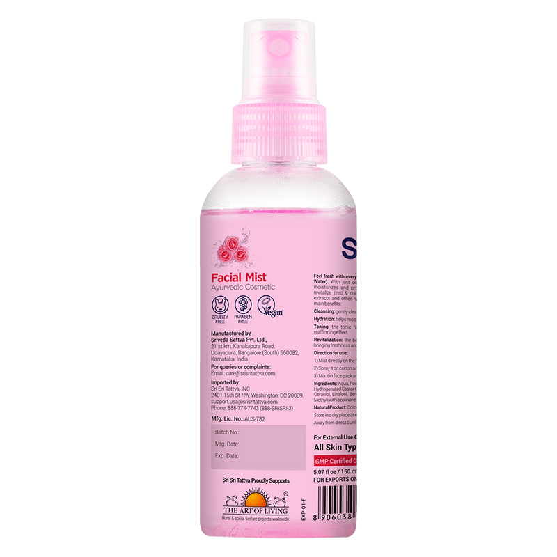 Sri Sri Tattva Cosmetics Rose Facial Mist