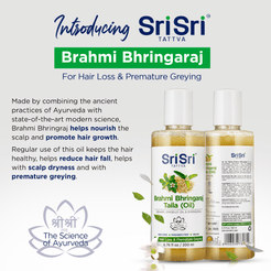 Shop Brahmi Bhringraj Oil For Hair Problems - Sri Sri Tattva