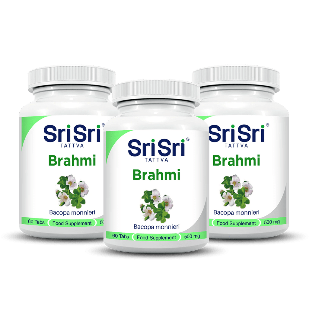 Sri Sri Tattva Herbs Pack of 3 Brahmi - Memory & Cognition